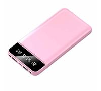 Power Bank,PowerBank fast charging,10000mAh with Led,Fast USB C Pack with 2 Outputs & 1 Inputs,Pink,6000mAh