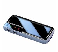 Power Bank,PowerBank fast charging, 20000mAh Pack with 2 USB Outputs and USB C Input,White,8000mAh