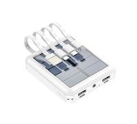 Power Bank,PowerBank fast charging Solar PowerBank 20000mAh Portable Charging PowerBank with Cable Ultra Slim Mini External Battery