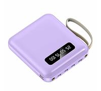Power Bank,PowerBank, fast charging with Built in Cables, 20000mAh Slim Portable Charger, Small External Battery Pack with 1 Inputs and 3 Outputs