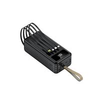 Power Bank,PowerBank,for with Led Display 66w Fast Charging 100000 Mah Built in Line Large Capacity Two Way Fast Charging Pd20w Mobile (100000mAh/Black)