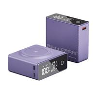 Power Bank,PowerBank Magnetic Wireless 20000Mah Large Capacity 22.5W Two-Way Fast Charging Digital Display PD Laptop Charging,Purple
