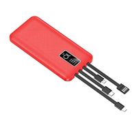 Power Bank,PowerBank Mini Comes With Four-wire 20000mAh Portable (Color : Red, Size : 6000mAh)