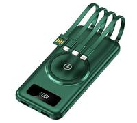 Power Bank,PowerBank Mini Mobile With Wireless Fast Charging 30000mAh Large Capacity Shared with Built-In 4-Wire Suitable,Green