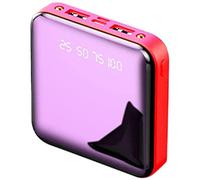 Power Bank，,PowerBank Portable Charger, Lightest 10000Mah Led Display Mini External Battery Ultra-Compact High-Speed Charging Technology Portable Charger For 99% Of Usb Devices,Red,10000Mah