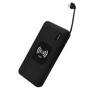 Power Bank,PowerBank Qi Wireless, 10000mAh Fast Charging External Battery Pack with Built in Cable and 4 Output Compatible XS/XR/XS Max/8/8 Plus and More Devices