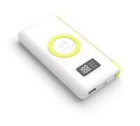 Power Bank,PowerBank Qi Wireless, 10000mAh Fast Charging External Battery Pack with LED Display and Built in Cable Compatible with XS/XR/XS Max/8/8 Plus and More Devices, White