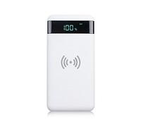 Power Bank,PowerBank Qi Wireless, 10000mAh Fast Charging External Battery Pack with LED Display, Dual USB and Three Input Compatible XS/XR/XS Max/8/8 Plus and More Devices, White