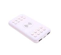 Power Bank,PowerBank Qi Wireless 10000MAH,High Speed Charger External Battery Packs 2 USB Ports and 2 Inputs with LED Indicator,Compatible with and more Devices, White