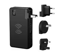 Power Bank,PowerBank Qi Wireless 10000mAh QC3.0 Input and Output Power Delivery with LED Display and Interchangeable Wall Charger Compatible All Qi-Enabled Devices Devices