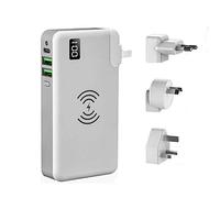 Power Bank,PowerBank Qi Wireless 10000mAh QC3.0 Input and Output Power Delivery with LED Display and Interchangeable Wall Charger Compatible All Qi-Enabled Devices Devices