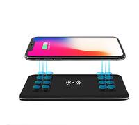 Power Bank,PowerBank Qi Wireless, 8000mAh Portable Quick Charger, External Battery Pack with Dual Input and Suction Cup Compatible XS/XR/XS Max/8/8 Plus and More Devices, Black