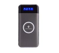 Power Bank,PowerBank Qi Wireless, Charger Type-C External Battery Pack with LED Digital Display 2 USB Output/Dual Input,Compatible with X XR XS 8 Plus and More Devices, Black