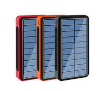 Power Bank,PowerBank Solar 100000mAh, USB C Portable Solar Charger with 5 Outputs 4 Inputs Portable Charger with LED Flashlights, External Battery Pack for Smartphones Tablets Outdoors Campi