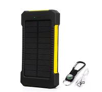Power Bank,PowerBank Solar Charger, 80000mAh Outdoor Dual USB Charger PowerBank Solar for Camping Waterproof External Battery,Yellow