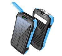 Power Bank，PowerBank， Wireless Solar 33500mAh Fast Charger Camping Light 18W Type C Powerbank External Backup Battery Pack for Emergency,Blue,178 * 90 * 30cm