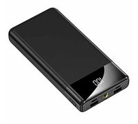 Power Bank, Quick Charge 10000mAh USB C Ultra Slim Portable Charger LED Display Power Pack,Black,10000mAh