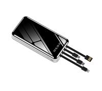 Power Bank Self-contained Large Capacity Mobile Power Portable (Color : White, Size : 10000mAh)