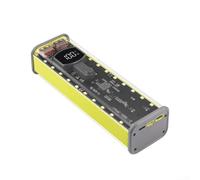 Power Bank Shell for 4x21700 Batteries with 22.5W Output Support PD20W Fast Charging and Clear ABS Housing (orange Upgraded)