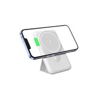 Power Bank Stand Type Magnetic Power Bank Neutral Wireless Fast Charging Mobile Power Supply Convenient Folding Stand For Heat Dissipation,White-5000mAh