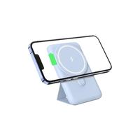 Power Bank Stand Type Magnetic Power Bank Neutral Wireless Fast Charging Mobile Power Supply Convenient Folding Stand For Heat Dissipation,Blue-5000mAh