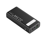 Power Bank Super Fast Charge 30000mAh Large Capacity Mobile Power Flashlight (Color : Black, Size : 30000mAh)