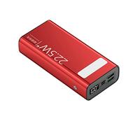 Power Bank Super Fast Charge 30000mAh Large Capacity Mobile Power Flashlight Power Bank (Color : Red, Size : 20000mAh)