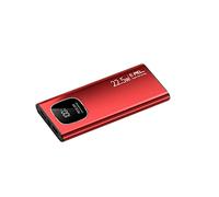 Power Bank, Ultra-thin Portable Large-capacity 20000 MAh 22.5w Super Fast Charging Fast Charging 3.0 Mobile Power Supply (Color : Red)