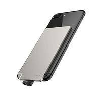 Power Bank Ultra Thin Portable Phone Charger Built-In Cable Backup Battery 2 Output with 4 LED Indicators for Smartphones, Tablets And USB Electronic Devices,Silver,Type C