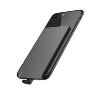 Power Bank Ultra Thin Portable Phone Charger Built-In Cable Backup Battery 2 Output with 4 LED Indicators for Smartphones, Tablets And USB Electronic Devices,Black,Micro Usb