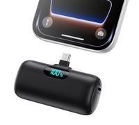 Power Bank USB C 5000 mAh, Mini Power Bank, Small But Strong, 15 W, PD 3.0, Fast Charging, Portable External Battery with LED Display, Compatible with iPhone 17/16/15, Samsung S25/24, Android Phones