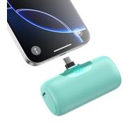 Power Bank USB C 5500 mAh, Mini Power Bank Small But Strong 20 W PD 4.0 A Fast Charging Portable External Battery with LED Display Compatible with iPhone 16/15, Samsung S24/23 (Green, 5500 mAh)