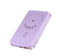 Power Bank Wireless Portable Charger, 10000mAh PD 22.5W Fast Charging USB C In & Out, Small Magnetic External Battery Pack Compatible with iPhone 16/15/14/13/12 (Purple)