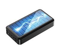 Power Bank, Wireless Portable Solar Charger 100000mAh Solar - Solar External Battery Pack with LED Status Indicator and LED Flashlight, High Capacity Portable ChargerOr