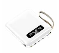 Power Bank， with Built in Cables, 20000mAh Slim Portable Charger LED Display, Small External Battery Pack with 1 Inputs and 3 Outputs Phone