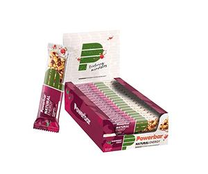 Power Barr Natural Energy Cereal Raspberry Crisp 18x40g - Vegan Carbohydrate Energy Bar + Magnesium