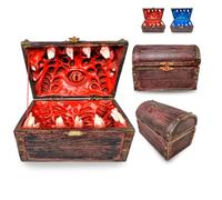 POWER BEAST Dungeon Mimic Chest Dice Storage Box with Glass Eye, Miniatures and Dungeons and Dragons Accessories, D&D Gift, DND, Dungeon Master, Holds up to 5 Sets of Polyhedral Dice. RPG Game.