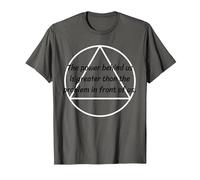 Power Behind Us with AA Logo Alcoholics Anonymous Recovery T-Shirt, Men, Asphalt Grey, XX-Large