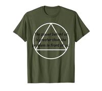 Power Behind Us with AA Logo Alcoholics Anonymous Recovery T-Shirt, Men, Olive Green, X-Large
