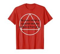 Power Behind Us with AA Logo Alcoholics Anonymous Recovery T-Shirt, Men, Red, 3X-Large