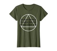 Power Behind Us with AA Logo Alcoholics Anonymous Recovery T-Shirt, Women, Olive Green, XX-Large