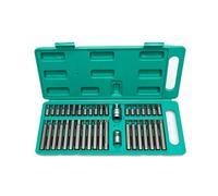 Power bit Set 40t pcs with Extra Long bits, bit Holder 1/2" and 3/8" by Wiesemann 1893 I for Internal Torx Screws T20 - T55 I for Hexagon Socket Screws 4mm - 12mm I for XZN Screws I 80034