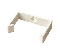 Power Brick Mounting Bracket Holder with Retaining Hooks, White | 3D Printer Shape with Wall Screw Hole for Organized Desk Setup and Maker Stations and Tidy Routing
