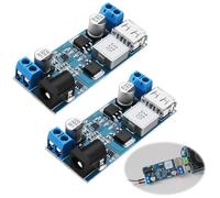 Power Buck Converter, 2 Pack 24V/12V to 5V Converter, DC to DC Step Down Power, High Efficiency Voltage Regulator for DIY Electronic Projects, Wide Compatibility Power Conversion