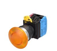 Power button switch with lamp self reset 24 V 220V start inching 22mm round flat button(Blue,RESET_220V)