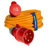 Power cable 16A H07BQ-F 5x2.5 IP44 polyurethane orange/blue/green 5-50m