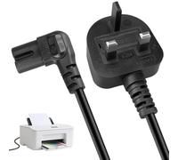 Power Cable 3M Compatible with Samsumg TV, Figure 8 Power Lead Right Angle 2-Pin 90 Degree IEC C7 Universal UK Plug Power Cable for PS5 Xbox Series X S LG Sony TVs Smart LED Samsung (Black)