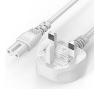 Power Cable Compatible with LG TV 3M White, Ancable 2 Pin Figure 8 Power Lead Compatible with LG, Sumsang TV, PS4, PS5,Xbox etc.
