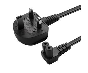 Power Cable Compatible with Samsumg TV 3M, Fig Figure 8 Cable Right Angle IEC C7 Power Lead 2 Pin Mains for PS4 PS5 Xbox Toshiba Panasonic JVC Philips LG Sharp Sony Asus Toshiba Laptop UK Wall Cord