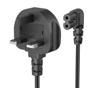 Power Cable Compatible with Samsumg TV 3M, Mellbree Quality Safe Right Angle Suitable for Awkward Space Figure 8 Power Cable Compatible with Samsung, LG, Panasonic TV (3m)